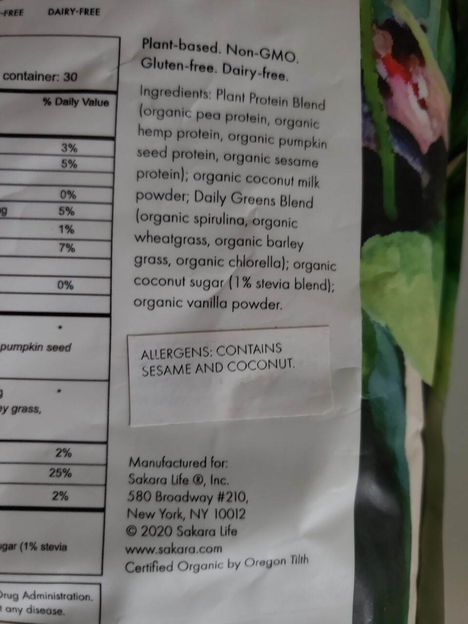 Sakara ORGANIC Protein + Greens Super Powder 21.16 oz 30 Serv Exp 5/2024 نقاش21