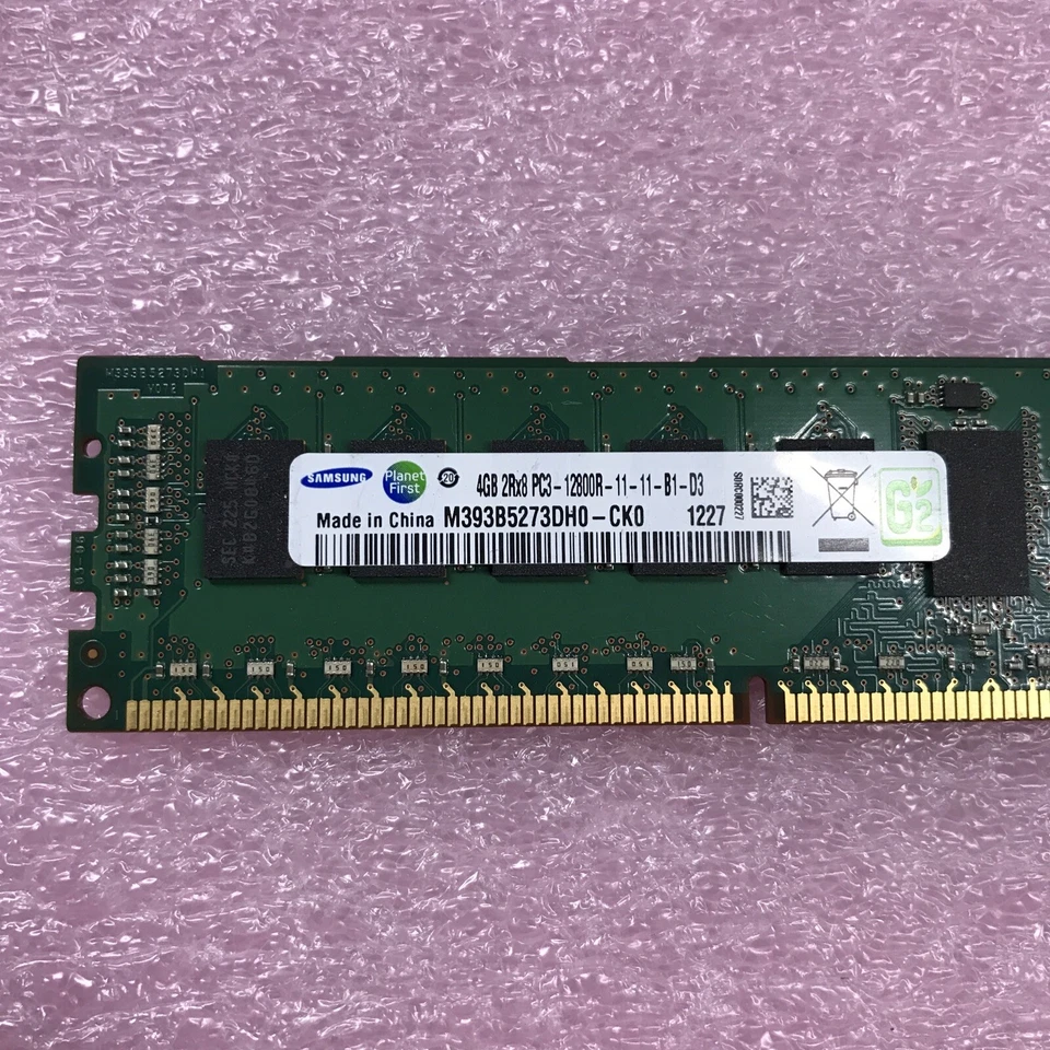 Samsung 8GB 2x4GB 2Rx8 PC3-12800R-11-11-B1-D3 Laptop Memory M393B5273DH0 - Image 2 of 4