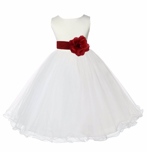 Flower Girl Dress Birthday Wedding Bridesmaid Formal Pageant Recital Graduation - Picture 7 of 45