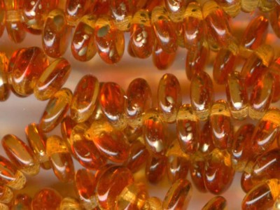 Lentils Round Flat Dangling Roundel Saucer Czech Glass Beads 95482