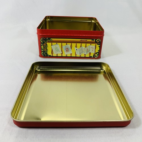 Caja de hojalata Crayola Holiday 1992 vintage almacenamiento de crayones - aluminio coleccionable - Imagen 6 de 7