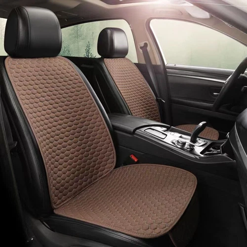 Linen Front Rear Car Seat Cover Protector Seat Back Cushion Pad Mat Fr Truck SUV - Bild 6 von 24