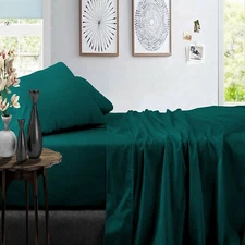 1000TC Noble Egyptian Cotton Bedding Collection Select Size Hunter Green Solid