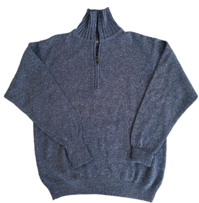 Ermenegildo Zegna Yachting Sweater XL Wool/Silk/Nylon Blend 1/4