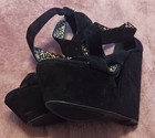 JESSICA SIMPSON Size 9M Black  Suede  Strappy Wedge platform  sandal Mint condit — photo 4