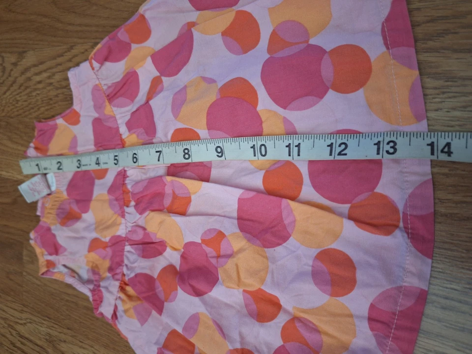 Circo Baby Girls Pink Polka Dots Sleeveless Dress Heart 100% Cotton NB Newborn - Image 4 of 4