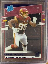 Chase Young Rookie Card #RR-CY Donruss Clearly Washington Football RC /99 SSP