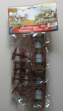 54mm American Revolution Cannon & Mortar Set 8 Pcs Plastic Toy Soldiers