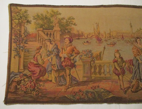 Tapestry Spanish or Portuguese 17th century scene 38 by 19 inches rectangle - Picture 4 of 8