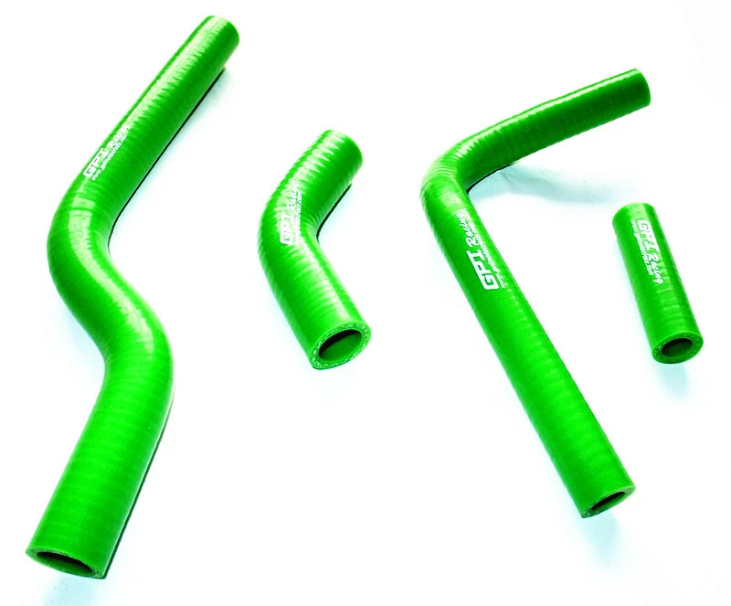 Manguera de refrigerante de silicona para radiador verde para Kawasaki KX250F KX 250F 2004 2005 Foto 3 de 4
