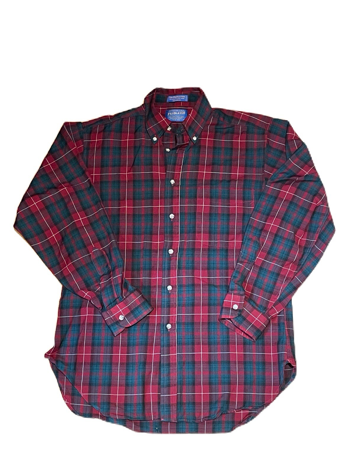 Pendleton Button Down Lightweight Wool LS Mens Me… - image 1