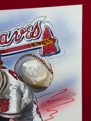Warren Spahn "300 Win HOF" Signed Original Art by Gary Longordo Artwork Auto JSA - Picture 5 of 24