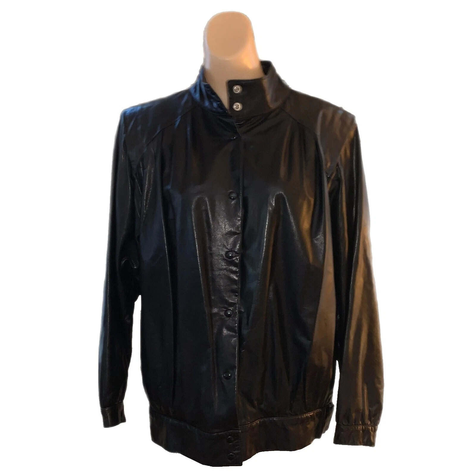 Mod/GoGo Ropa Vintage de Cuero Negro para Mujeres