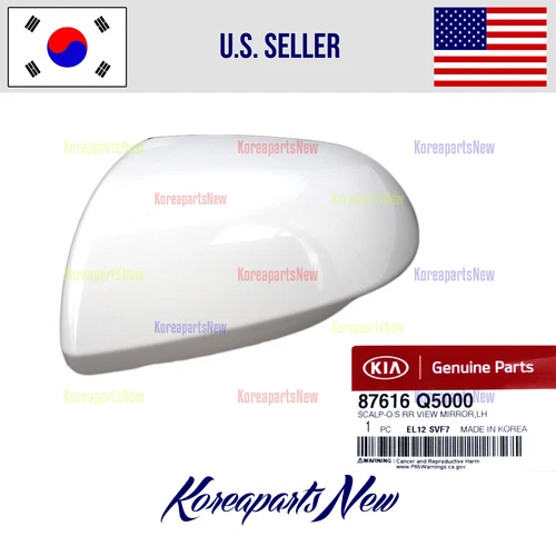 View Mirror Scalp Cover Cap Left DRIVER ⭐OEM⭐ 87616Q5000 Kia Seltos LX 2020-2024