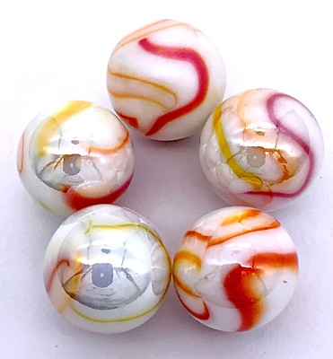 New for 2023! 16mm Gelato Glass Marble Players 5/8'' Pk 5 House of Marbles Vacor