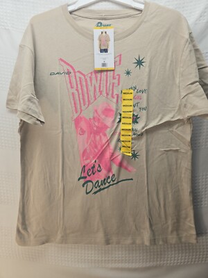 David Bowie Let's Dance Graphic Tee T Shirt Brown Small