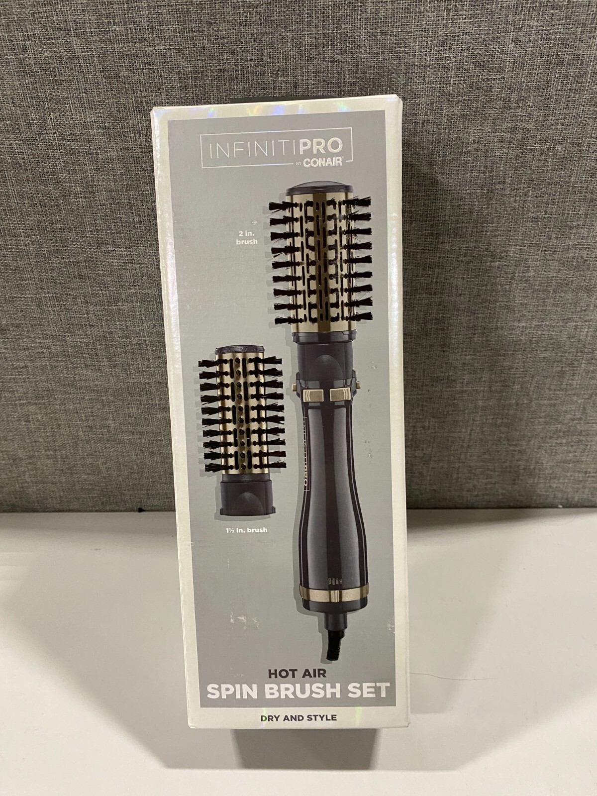InfinitiPro Conair Hot Air Spin Brush Combo Set Black. 2 In And 1.5 In Brushes 74108324795 eBay