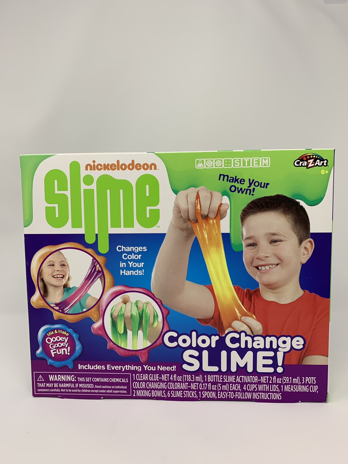 Cra Z Art Nickelodeon Color Change Slime Kit Oooey Gooey Fun Chalkboard Slime2