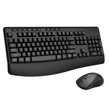 Wireless Keyboard and Mouse Combo, E-YOOSO 2.4GHz Full Sized Ergonomic Wirele...