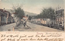 Turkey 1905 Izmir Smyrne Boulevard de Bournabat Street vintage postcard