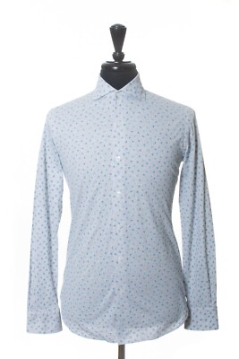 Orian Gray Floral Print Fluid Evolution Jersey Knit Shirt 22836
