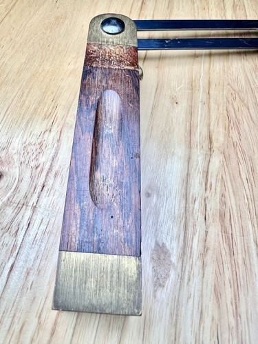 Vintage Craftsman Sliding T-Bevel Gauge Wood & Brass Carpenters Square 8" - Picture 6 of 8