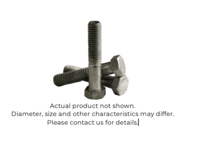 1/2-13 X 2-1/4 A307 HDG Grade A Coarse Hex Head Cap Screw, 100/bx