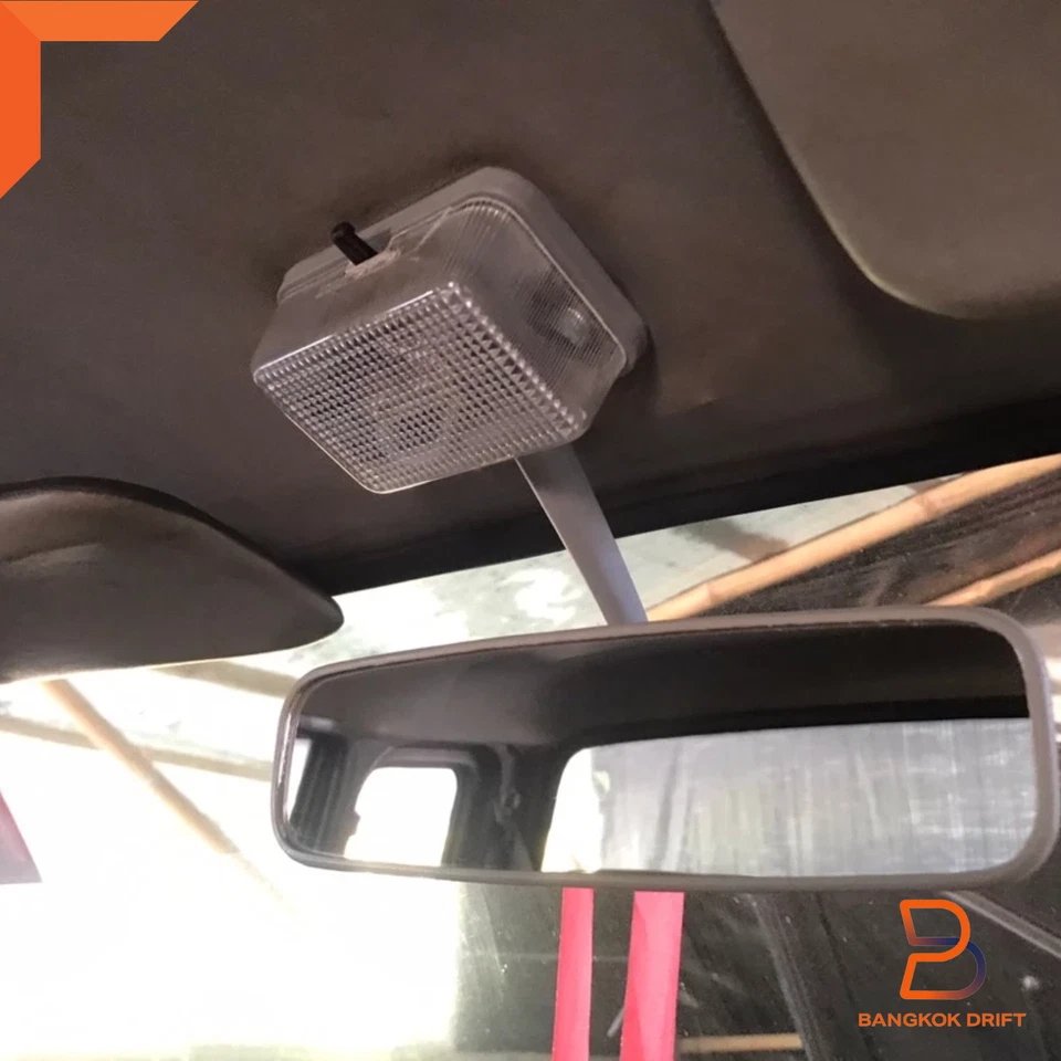 GREY INTERIOR REAR VIEW MIRROR FOR MAZDA B2000 B2200 B2600 UF PICKUP 85-93 BULBS - Image 3 of 4