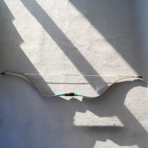64'' Traditional Recurve Bow Big Draw Length ZhuRan Blue Curly Maple - Picture 4 of 7