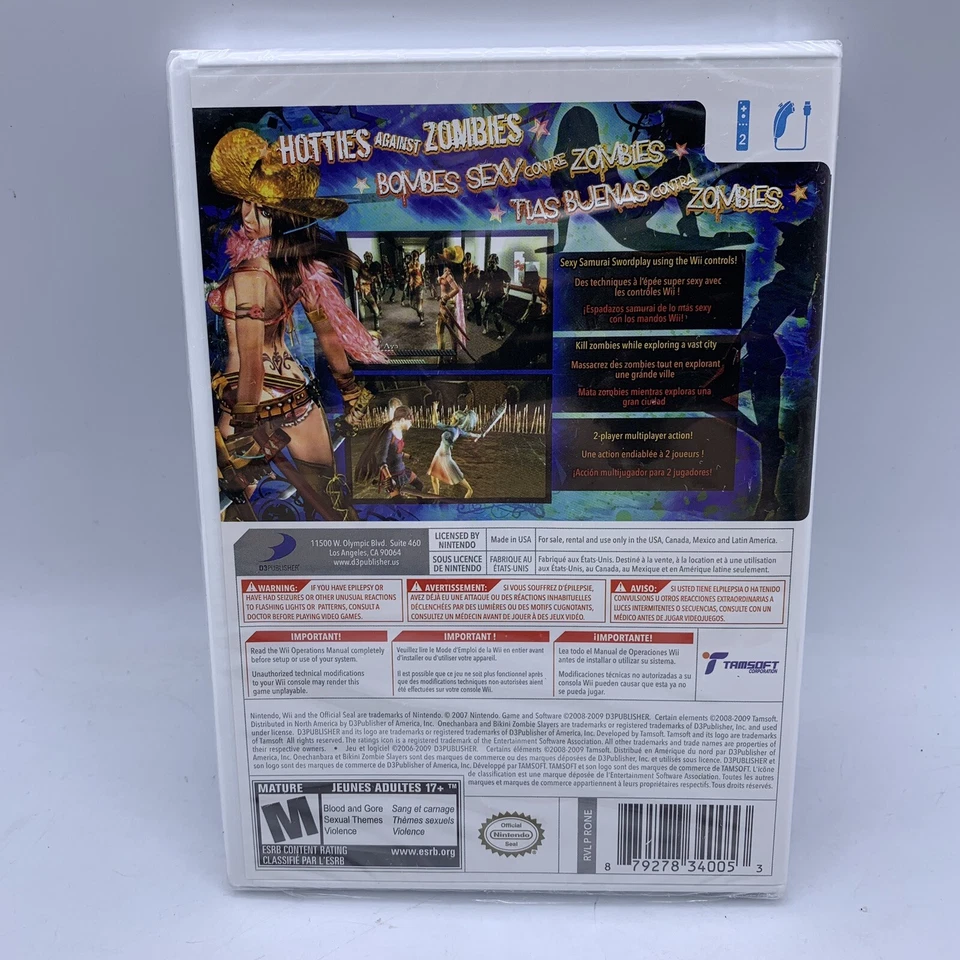 Onechanbara: Bikini Zombie Slayers (Nintendo Wii, 2009) SEALED NEW - Image 2 of 4
