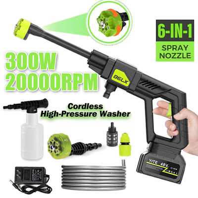 #ad #ad Cordless Pressure Washer for 48V 725 PSI Portable Power Washer 6 in 1 Nozzle $78.88