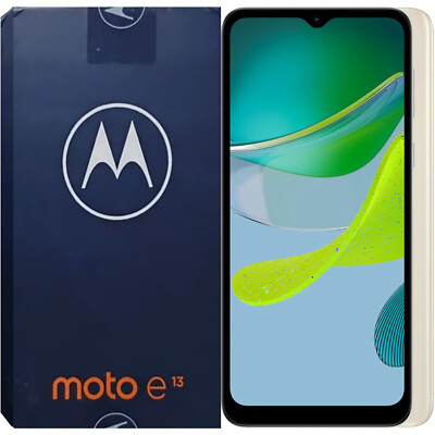 Motorola Moto E13 4G/LTE Creamy White 64GB + 2GB Dual-Sim Unlocked