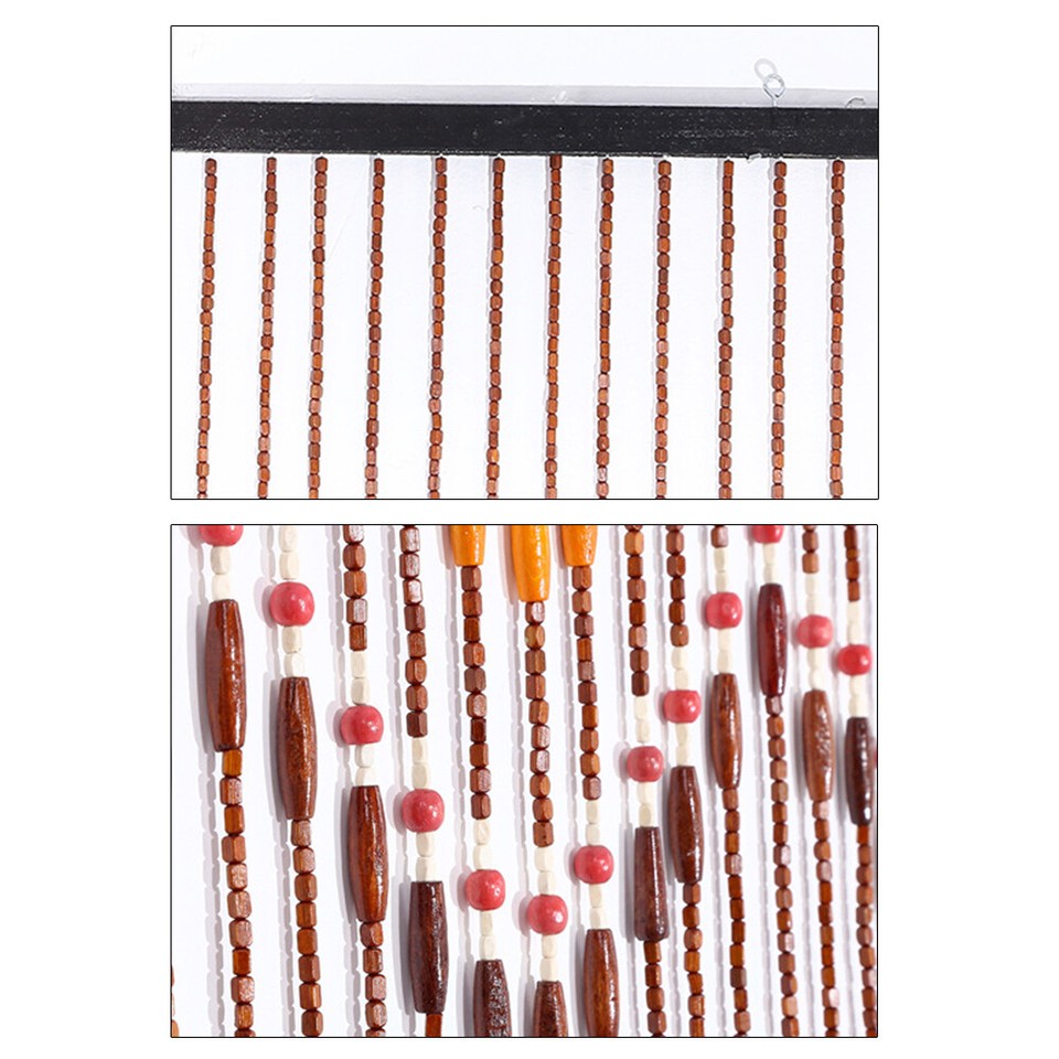 31 Lines Bamboo Wooden Beaded Doorway Curtain Door Beads Hanging Curtain eBay