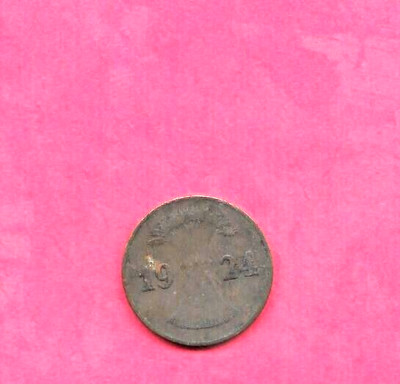 GERMANY KM30 1924  J RENTENPFENNIG VF VERY FINE NICE OLD ANTIQUE WEIMAR COIN