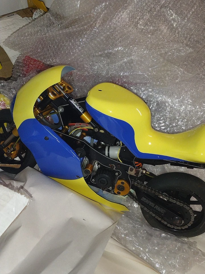 Rc MOTORCYCLE custom YELLOW color  Fairing set , THUNDER TIGER, NUOVA FAOR - Image 2 of 3