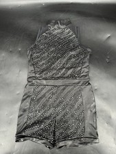 Weissman Women's Large Black Sequin Jazz Dance Costume MC