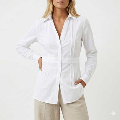 Patrizia Dini Heine Bluse Gr. 34 bis 46 weiß (829) NEU