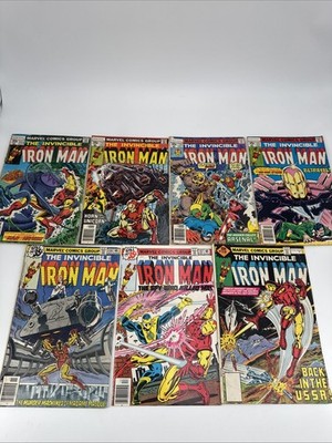 INVINCIBLE IRON MAN Comic Lot of 7. #111 113 114 115 116 117 119. Acceptable.