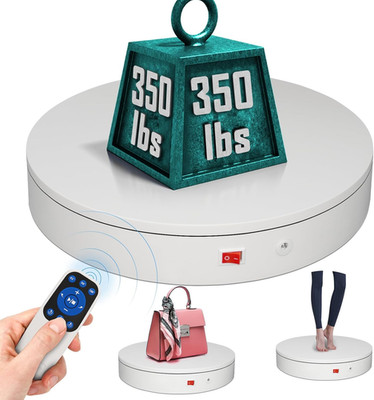 12.6Inch/350Lbs Capacity Large Rotating Platform,Remote Rotating Display Stand ,