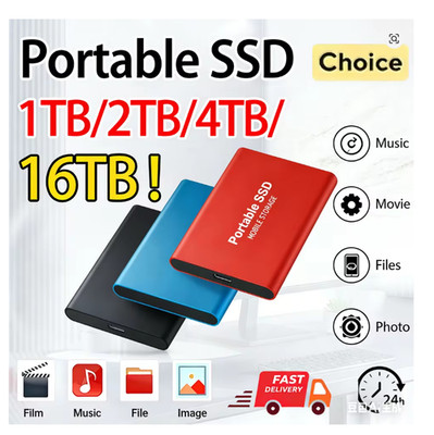 Large Capacity External Hard Drive Portable Hard Disk Ultra Slim Design Storage 