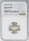 1941-S Mercury Dime 10c MS67+ FB NGC 950897-2