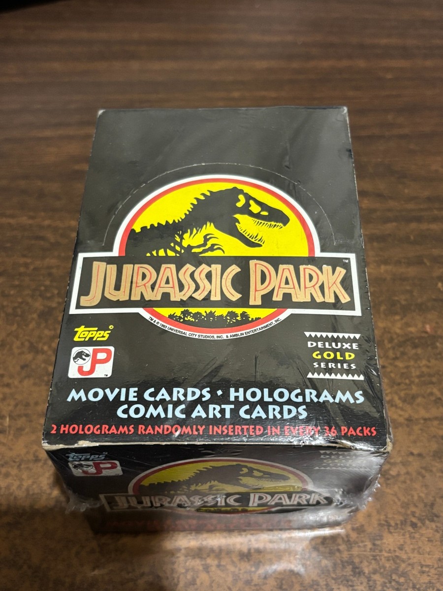 New 1992 Topps Jurassic Park Deluxe Gold Series 36 Factory Sealed