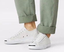 NIB Converse Jack Purcell Canvas Low Top Sneakers White Men 6/Women 8