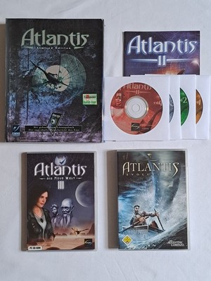 Atlantis 1-4 - Adventure - OVP + Big Box + Lösungsbuch - 15 PC-CDs - TOP!