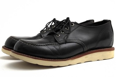 Chippewa OCM501001 Moc Toe Oxford Shoes Black Leather Vibram US8D
