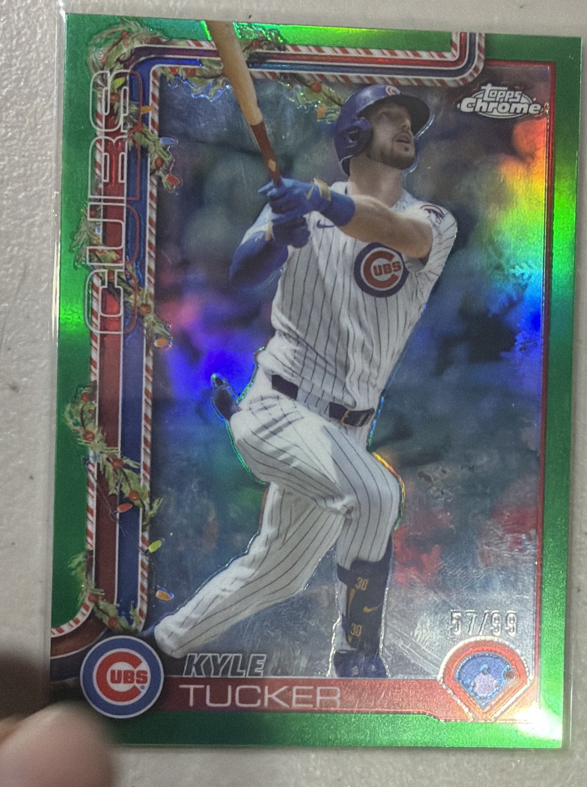 2025 Topps Holiday - Chrome Kyle Tucker #HC26 Green Refractor /99