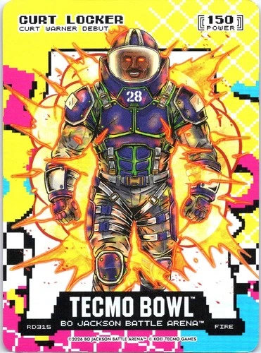 Bo Jackson Battle Arena Tecmo Bowl Curt Locker Fire 80\'s Rad SSP Curt Warner