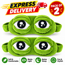 3D Sad Frog Sleep Mask Natural Sleeping Eyeshade Cover Shade Eye Patch Women Men