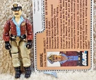 Complete Really Nice Vintage 1985 GI Joe Keel Haul v1 Red Back Redback Filecard