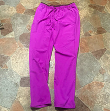 Cherokee Women  s M Purple Solid Microfiber Polyester Scrub Pants Drawstring 4001